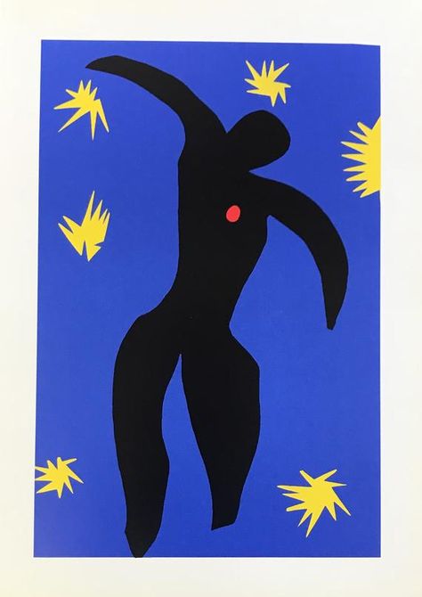 Henri Matisse Icarus 1984 Artist: Henri Matisse, Title: Icarus 1984 Medium: poster Paper Size: 14 x 10 inch Condition: Fine COA is included Biography: Henri Matisse (1869-1954) French artist, painter, lithographer, sculpture & book designer, he is the artist of colors & the most influential Matisse Kunst, André Derain, Matisse Paintings, 타이포그래피 포스터 디자인, Matisse Art, Gustav Klimt, Henri Matisse, Pablo Picasso, French Artists