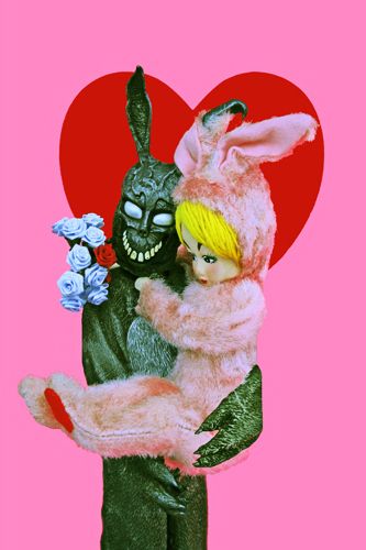 frank Creepy Bunny, Donnie Darko, My Funny Valentine, Beautiful Eye, Bunny Print, Artist Trading Cards, Card Card, Funky Art, Horror Art