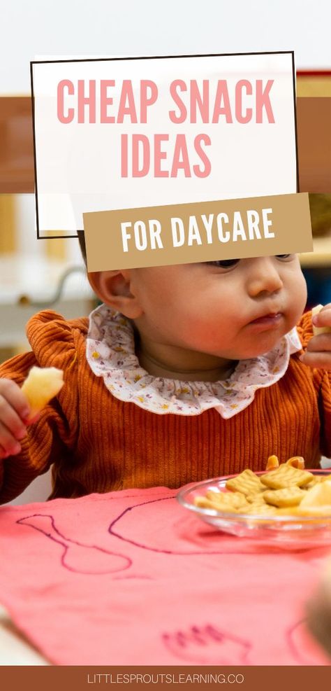 Day Care Snacks, Food Program Meals Daycare, Cheap Snack Ideas, Daycare Snacks, Cheap Snack, Toddler Nutrition, Food Program, Preschool Snacks, Home Daycare