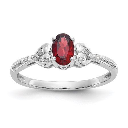 Ring Size: 7Dimensions: 6.1MM long x 4.2MM widePolishedOpen backDiamondGarnet10K White gold Color: Red. Gender: female. Age Group: adult. Wedding Ring Set White Gold, Ruby Wedding Ring Set, Ruby Wedding Ring, Diamond Tops, January Birthstone Jewelry, Garnet And Diamond Ring, Real Diamond Rings, Amethyst And Diamond Ring, Ruby Wedding