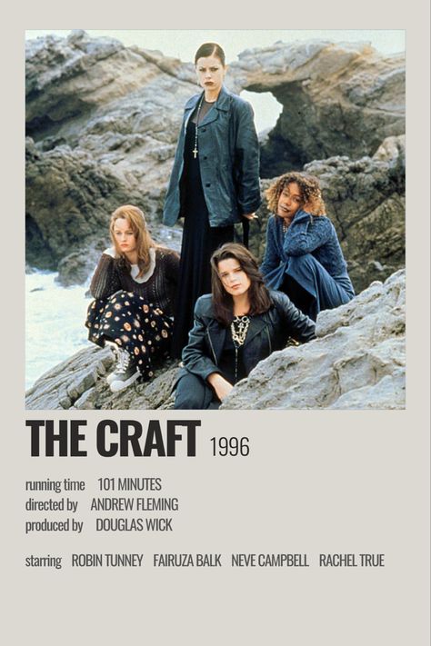 90s 00s Aesthetic, The Craft 1996, The Craft Movie, Poster For Wall, 00s Aesthetic, Aesthetic Film, Iconic Movie Posters, Movie Card, Polaroid Poster