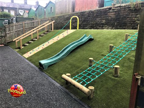 #Embankment #Hill #HillArea #Nursery #Timber #Steps #Traverse #TraverseRamp #Rope #Climb #Slide #Scramble #Net #ScrambleNet #ArtificalGrass #Surfacing #Devamp #Transformation #Creative #Imagination #PhysicalPlay #Development #Play #Outdoor #PlayArea #Children #Socialise #Skills #Friends #BreakTime #Resin #ResinMulch #AcoDrain #Joinery #Construction #PlaygroundDesigners #PlaygroundServices Playground Ideas For Kids, Backyard Playground Ideas, Outdoor Kids Play Area, Natural Crafts, Outdoor Play Space, Kids Backyard Playground, Play Area Backyard, Backyard Kids Play Area, Home Backyard