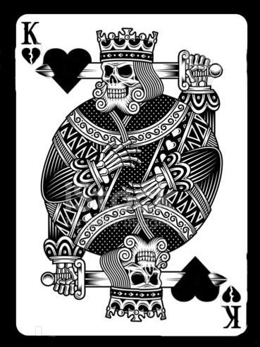 King Of Hearts Card, Tattoo Tshirt, King Tattoos, Image Reference, Playing Cards Design, Tattoo T Shirts, Dark Art Tattoo, Skull Tattoo Design, King Of Hearts