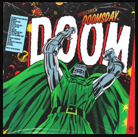 Mf Doom Operation Doomsday, Operation Doomsday, Gorillaz Demon Days, Demon Days, Favorite Albums, Comic Poster, Comic Cover, Mf Doom, Hip Hop Albums