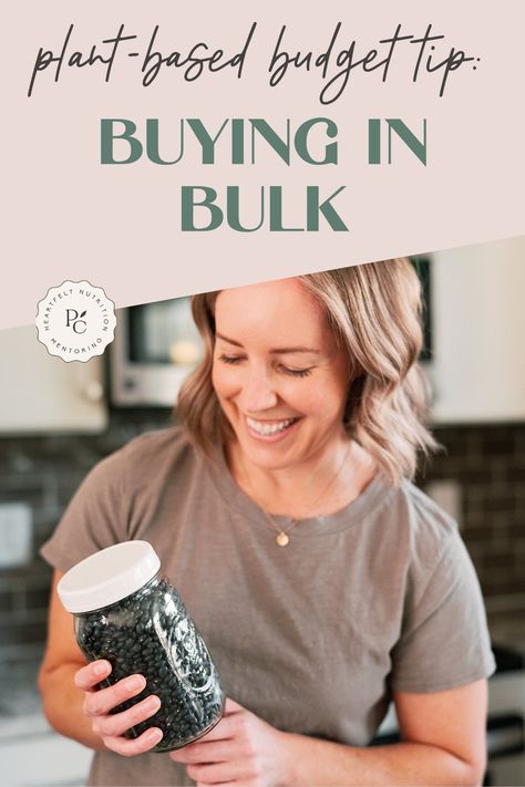 A plant-based diet doesn't need to be expensive or time-consuming. Proper meal planning and buying these plant-based essentials in bulk will save you time and money. Check out my favorite plant-based items to buy in bulk at Costco. Plant Based Pantry, Cashew Cheese Sauce, Sustainable Eating, Buying In Bulk, Items To Buy, Registered Dietitian Nutritionist, Chicken Patties, Bean Burger, Plant Based Lifestyle