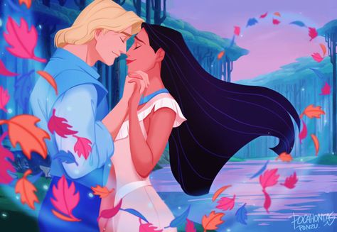 Pocahontas Art, Pocahontas 1995, Princess Lessons, Pocahontas And John Smith, Disney Princess Pocahontas, Princess Pocahontas, Images Disney, Disney Pocahontas, Disney Fanatic