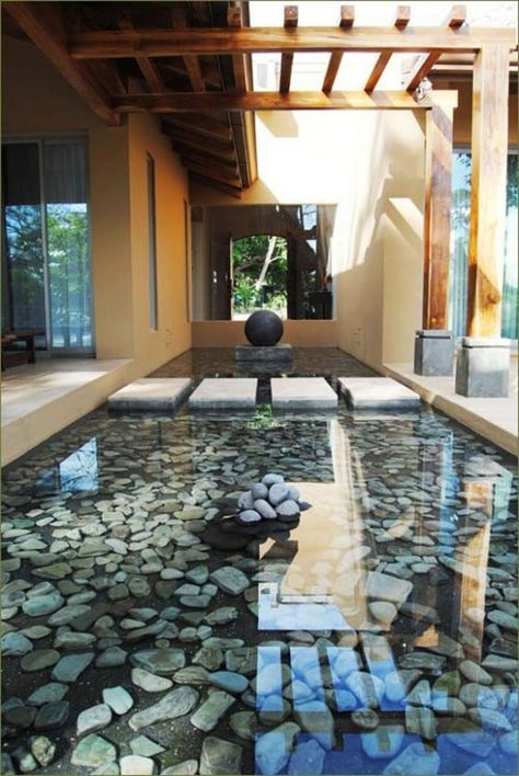 Indoor Pond, Pool Dekor, Indoor Water Features, Jardim Diy, Garden Pond Design, Indoor Water Fountains, Backyard Garden Landscape, Backyard Water Feature, Japanese Garden Design