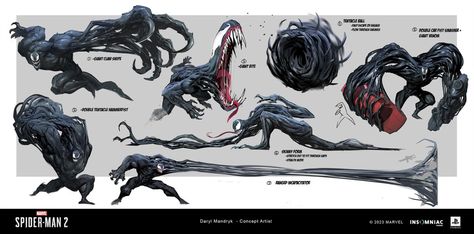 Venom Concept Art, Venom Character, Marvel Concept Art, Venom Marvel, Symbiotes Marvel, Venom Art, Venom Comics, Random Drawings, Super Powers Art