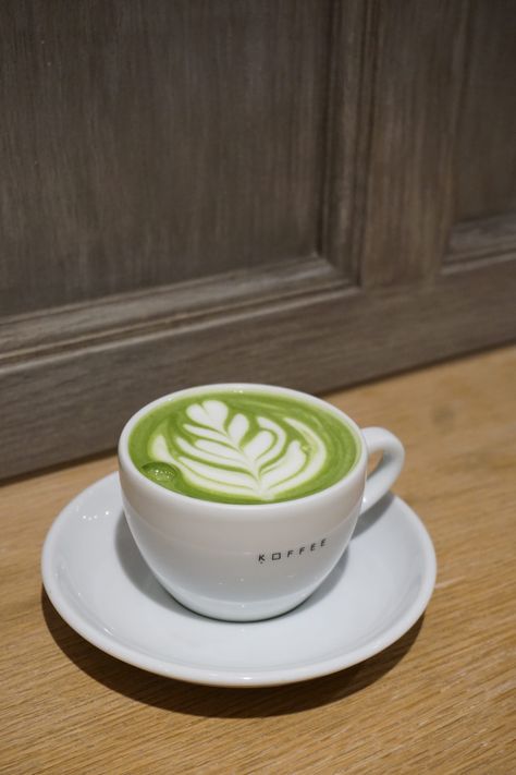 Hot Matcha Latte, Omotesando Koffee, Matcha Latte Aesthetic, Hot Green Tea, Japanese Egg, Matcha Lover, Matcha Aesthetic, Food Reference, Coffee Place