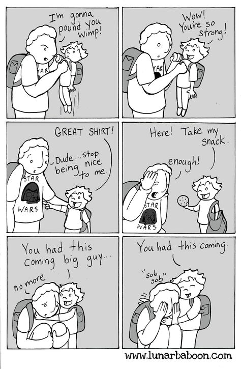 bullied Dani Davito, Lunarbaboon Comics, Social Advice, The Awkward Yeti, Life Comics, Baboon, Fun Comics, Cute Comics, Faith In Humanity