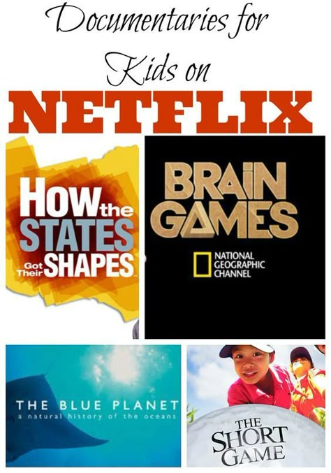 Need something to watch for movie night? Open up Netflix and pick one of these fun and educational documentaries for kids! You'll save money and learn a lot while you log some quality time with your children. Documentaries For Kids, Educational Documentaries, Netflix Kids, Watch Kids, Science Crafts, Kids Science, Netflix Documentaries, Scissor Skills, Watch Movie