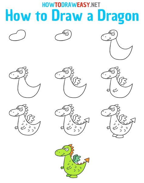 Dragon Directed Drawing For Kids, How To Draw A Dragon Step By Step Easy, How To Draw A Dragon Easy, How To Draw A Dragon Step By Step, Dragon Doodle Simple, How To Draw Dragon, How To Draw A Dragon, Dragon Drawing Easy, Drawing A Dragon