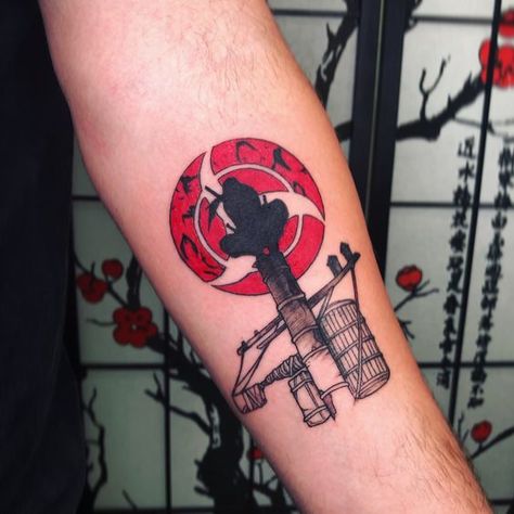 Itachi Moon Tattoo, Naruto Tattoo Ideas Itachi, Naruto Headband Tattoo, Anbu Tattoo Art, Itachi Tattoo Ideas Small, Might Guy Tattoo, Uchiha Itachi Tattoo, Sasuke Uchiha Tattoo Ideas, Naruto Inspired Tattoos