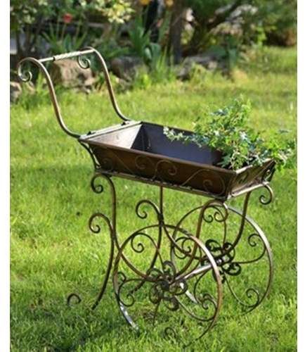 Fleur De Lis Living Wilmer Iron Flower Cart Wheelbarrow Planter Wheelbarrow Planter, Wagon Cart, Tea Cart, Flower Cart, Diy Travel, Iron Art, Tea Room, Outdoor Cooking, Garden Wall