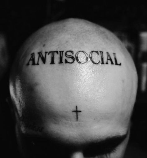 source: unknown Anti Social Tattoo, Antisocial Tattoo, I Love Your Face, Anti Social, Tattoo Photos, Tattoos And Piercings, Jesus Fish Tattoo, Body Art, Tattoos