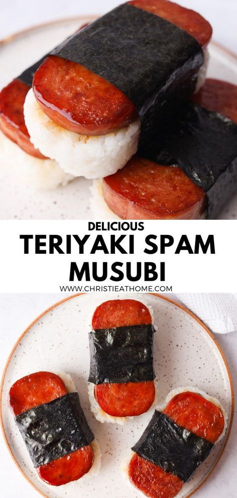 Spam Musubi Sauce Recipes, Spam Musubi Recipe Hawaii, Musubi Recipe Hawaii, Spam Sushi Roll, Spam Rice Balls, Hawaiian Spam Musubi Recipe, Spam Musubi Sauce, Musubi Sauce, Teriyaki Spam