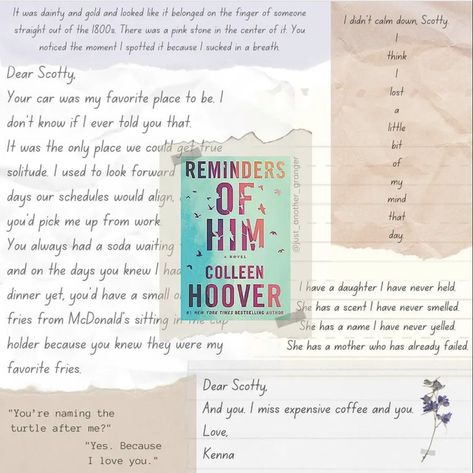 Colleen Hoover Quotes, Colleen Hoover Books, Romantic Books, Favorite Book Quotes, Reading Journal, Book Of Life, Book Characters, Book Aesthetic, Romance Books