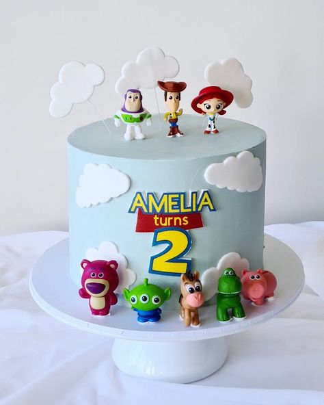 Toy Story Simple Cake, Toy Story Cake Simple, Pink Toy Story Cake, Toy Story 3rd Birthday Cake, Toy Story Birthday Cake Girl, Toy Story Smash Cake 1st Birthdays, Diy Toy Story Cake, 2 Infinity And Beyond Birthday Cake, Toy Story Smash Cake