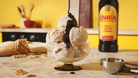 Your new favorite ice cream flavor has landed! To make, whip ingredients and stir in the Kahlúa. Freeze overnight and enjoy. Kahlua Coffee Liqueur, Ice Cream Flavor, Frozen Ice, Coffee Ice, Espresso Powder, Coffee Ice Cream, Ice Cream Flavors, Freezer Friendly, Coffee Flavor