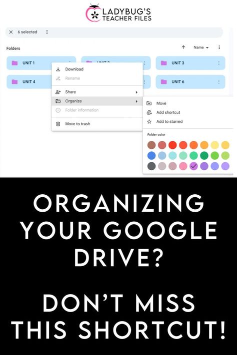 Are you organizing your Google Drive? This shortcut will help you organize tons of Google Drive folders, all at once! Head to this blog post to see how you can color multiple folders with one simple step... Google Drive Organization, Google Drive Tips, Techie Teacher, Budget Template Free, Google Tricks, Name Folder, Office Organization At Work, Teacher Tech, School Social Work