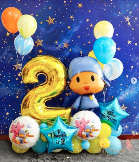 Pocoyo Birthday, Home Birthday Party, Big Bouquet, Balloon Bouquet, Fun Loving, Baby Shark, Foil Balloons, Foil, Balloons