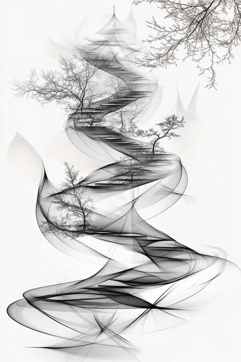 Tattoo idea: tattoo sketch A tranquil Japanese garden with pathways 1 Japanese Garden Tattoo Design, Pathway Tattoo, Japanese Temple Tattoo, Temple Tattoo, Idea Tattoo, New Tattoo Designs, Japanese Temple, Tattoo Sketch, Mountain Tattoo