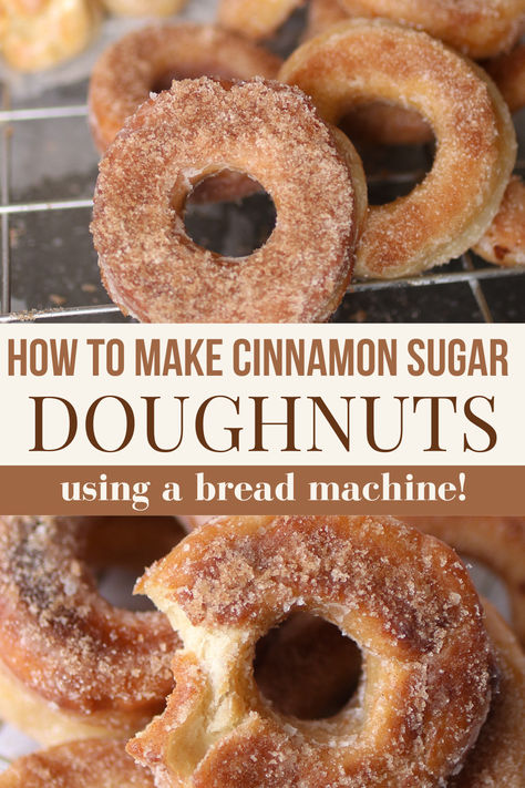 bread machine yeast donuts recipe Bread Machine Donut Dough, Chocolate Bread Machine Recipes, Bread Machine Donuts Recipes, Cinnamon Donut Bread, Bread Recipes For Bread Machine, Bread Machine Recipes Easy, Donuts Glazed, Sugar Donuts Recipe, Yeast Doughnuts