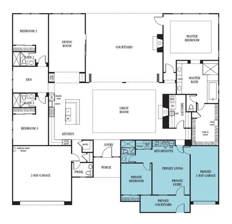 Multigenerational House Plans With Two Kitchens Next Gen Homes, Multigenerational House Plans, Multigenerational House, Inlaw Suite, Design Café, Interior Vintage, Family House Plans, Multi Family Homes, House Blueprints