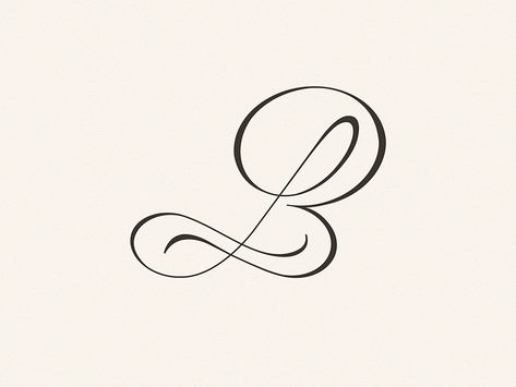 LB Monogram by Boldatwork Lb Initials, Lb Tattoo, B Cursive, Lb Monogram, Cursive Monogram, B Letter Design, Cursive B, Br Monogram, Lb Logo