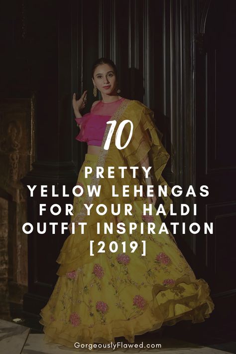 10 Pretty Yellow Lehengas For Your Haldi Outfit Inspiration [2019] Yellow Haldi Outfit, Haldi Outfit For Bride, Fusion Fashion, Ceremony Outfit, Haldi Ceremony Outfit, Indian Gown, Lehenga Dress, Mehndi Outfit, Western Glam