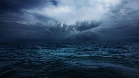 #storm #stormy #ocean #blue #nature #1080P #wallpaper #hdwallpaper #desktop Ocean Storm, Ocean At Night, Ocean Backgrounds, Ocean Wallpaper, World Pictures, Dark Skies, Wallpaper Pictures, Sea And Ocean, Ocean Photography