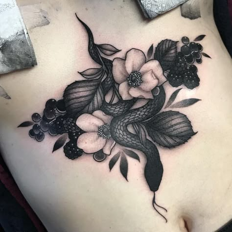 Sternum Tattoo Female, Creepy Tattoos Gothic, Gothic Sternum Tattoo, Tattoos Gothic, Flower Tattoo On Ribs, Sternum Tattoo Design, Heart With Wings Tattoo, Cover Up Tattoos For Women, Cage Tattoos