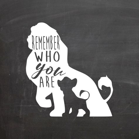 Remember Who You Are Lion King-Simba-Vinyl Decal-Iron On-Car Decal ... Disney Nail Art, Lion King Quotes, Silhouette Disney, Halloween Nails Diy, King Quotes, Afrique Art, Wallpaper Disney, Motivation Monday, Lion King Simba