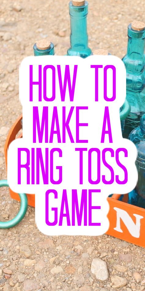 Make your own ring toss game with this super easy craft tutorial! A fun game that adults and kids will enjoy in any season. #ringtosss #game #kidsgame Ring Toss Game Diy, Toss Game Diy, Summer Party Games, Game Diy, Summer Camp Activities, Make Your Own Ring, Ring Toss Game, Kids' Games, Ring Toss