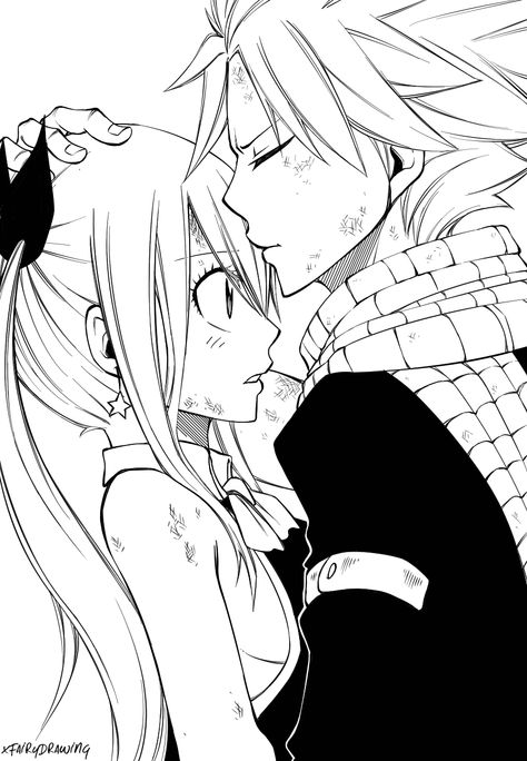 Fairy Tail Natsu And Lucy, Natsu X Lucy, Fairy Tail Love, Anime Fairy Tail, Dark Wings, Fairy Tail Nalu, Fairy Tail Lucy, Natsu And Lucy, Fairy Tail Art