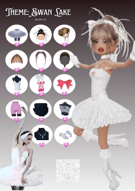 Roblox dti dress to impress girl Swan Lake outfit idea #dresstoimpress #swan #swanlake #ballerina #dti #roblox Indian Dress To Impress, Masquerade Dti Outfit, Dress To Impress Theme Masquerade, Dti Fashion Icon, Masquerade Dress To Impress, Gothic Dress To Impress, Barbie Dress To Impress, Stil Emo, Edgy Summer Outfits