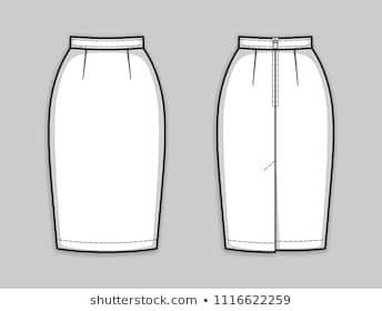 Similar Images, Stock Photos & Vectors of Skirt Fashion Technical Drawings Vector Template - 1223234608 | Shutterstock Skirt Technical Flat, Wardrobes Ideas, Technical Flats, Diy Bags No Sew, Trendy Sewing Projects, Flat Drawings, Sewing Blouses, Fashion Snoops, Sewing Shirts