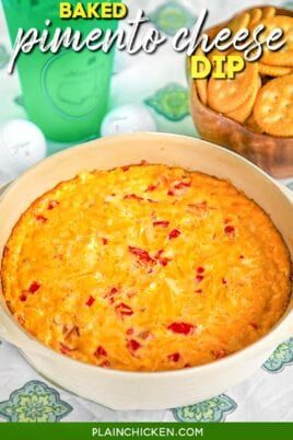 Low Carb Archives - Page 9 of 13 - Plain Chicken Baked Pimento Cheese, Masters Recipes, Peppers Cream Cheese, Pimento Cheese Dip Recipe, Baked Cheese Dip, Masters Party, The Masters Tournament, Pimento Cheese Dip, Savory Dips