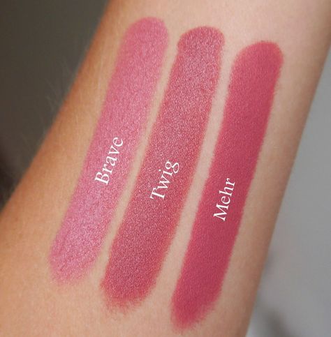 Compare BRAVE, TWIG, MEHR Mac Lipstick Twig, Mac Twig Lipstick, Mac Twig, Mac Brave, Mac Lipstick Colors, Mac Lipstick Swatches, Best Mac Lipstick, Mac Lipstick Shades, Make Up Inspiration