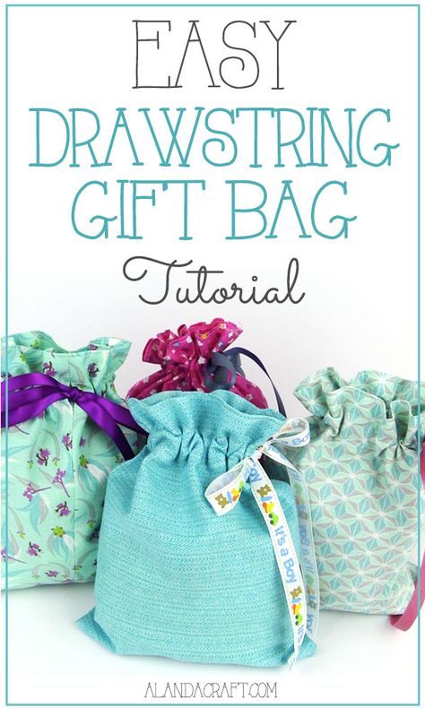 Sewing Totes, Gift Bag Tutorial, Drawstring Bag Tutorials, Crafting Business, Purse Sewing, Fabric Wrapping, Sew Bags, Fabric Gift Bag, Origami Bag