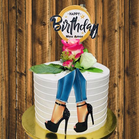 Girly Birthday Cakes For Women, Cake Designs For Ladies, Girly Birthday Cakes, Diy Cake Topper Birthday, Bolo Barbie, 39th Birthday, Girly Cakes, Tall Cakes, Diy Cake Topper