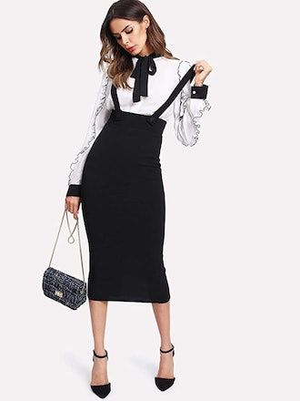 Of The Cheap, Trendy Clothes On Amazon, These Look The Most Expensive Pinafore Skirts, Midi Skirt Winter, Pinafore Skirt, Midi Skirt Spring, Skirt Diy, Cheap Skirts, Rock Outfit, Zipper Skirt, Elegant Fall