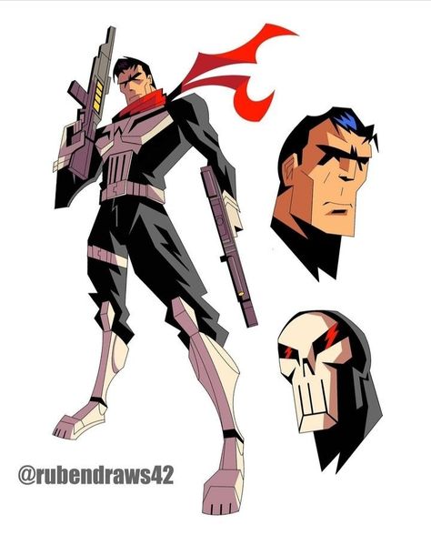 Deku Redesign, Punisher Redesign, Marvel Apocalypse, Spiderman Redesign, Spiderman Book, Marvel Rpg, Punisher Comics, Marvel Character Design, Marvel Characters Art