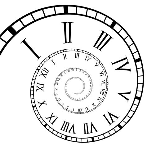 bigstock-Spiral-Roman-Numeral-Clock-Tim-15929093 Tattoo Infill Ideas, Roman Numeral Clock Face, Compass Clock, Clock Tattoos, Clock Stencils, Roman Clock, Clock Drawings, Compass Drawing, Watch Drawing