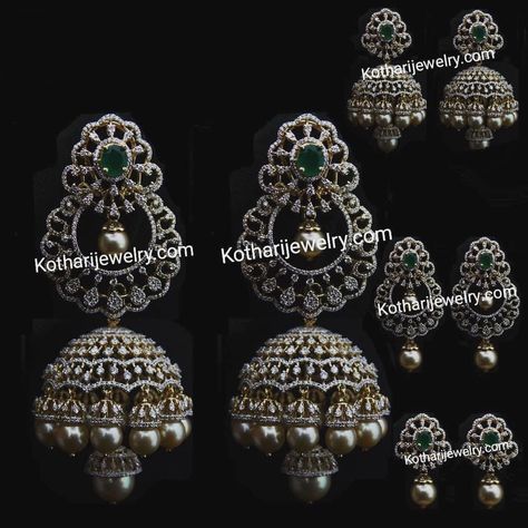 Diamond Jumkas, Diamond Buttalu, Diamond Earrings Indian, Diamond Jhumkas, Diamond Gold Earrings, Indian Diamond Jewellery, Bracelets Diamond, Diamond Earrings Design, Diamond Wedding Jewelry