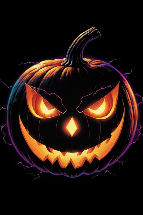 Jack O Lantern Wallpaper, Orange Halloween Decor, 2024 Costumes, Neon Pumpkin, Lantern Wallpaper, Halloween Pumpkin Stencils, Eyes Halloween, Scary Halloween Pumpkins, Pumpkin Stencils