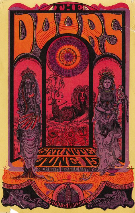 The Doors - 1960s concert poster Art Garfunkel, Hippie Posters, Rock Poster Art, Posters Aesthetic, Door Poster, Vintage Concert Posters, Rock Band Posters, Vintage Music Posters, Band Poster