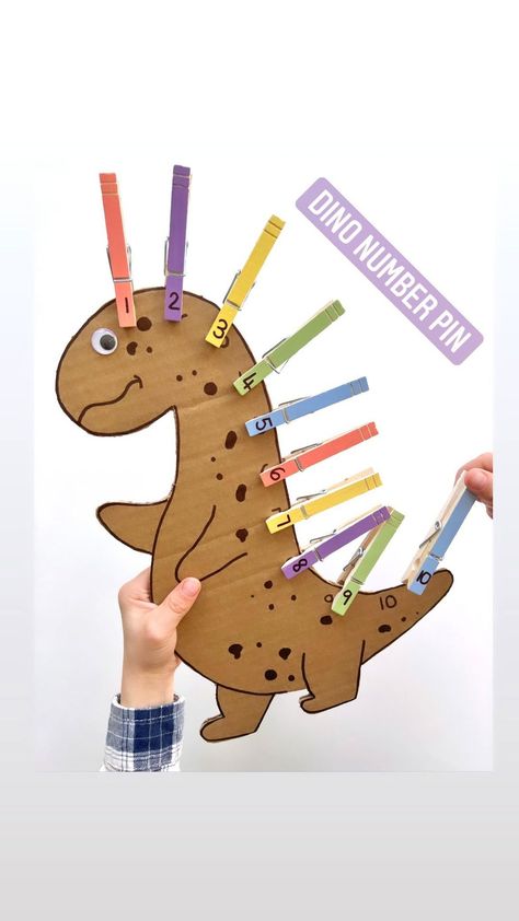 Dinosaur Number Activities, Dinosaur Ideas, Fine Motor Skills Development, Number Activities, Counting Activities, Shape Matching, Diy Activities, Skills Development, Subscription Box