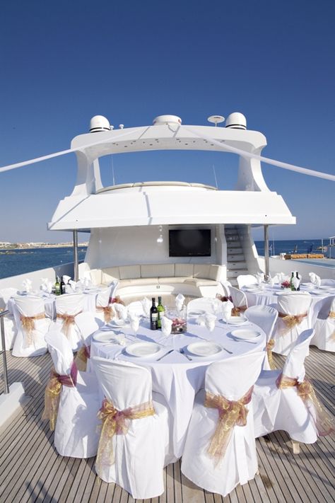 Wedding Reception On A Yacht | ... in Paphos, Cyprus Yacht weddings, yacht wedding receptions in cyprus Yacht Wedding Reception, Wedding On A Boat, Yacht Wedding, Boat Wedding, On A Yacht, Yacht Party, Reception Seating, A Yacht, Paphos