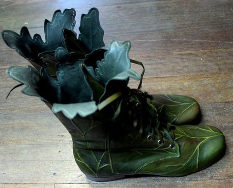 Cottagecore Life, Pixie Boots, Elf Boots, Bohemian Boots, Boot Tree, Fairy Shoes, Gothic Boots, Tree Spirit, Handcrafted Boots